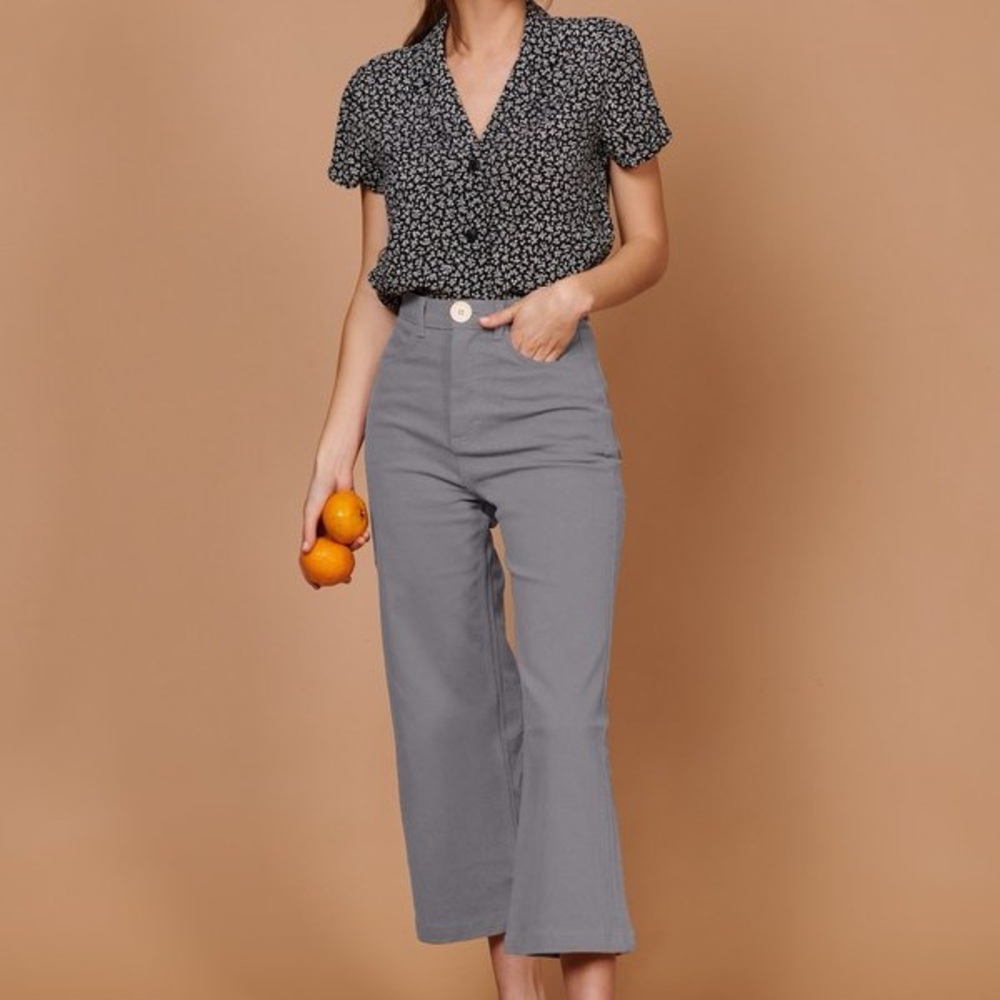 Whimsy + Row Flora Pant in Grey